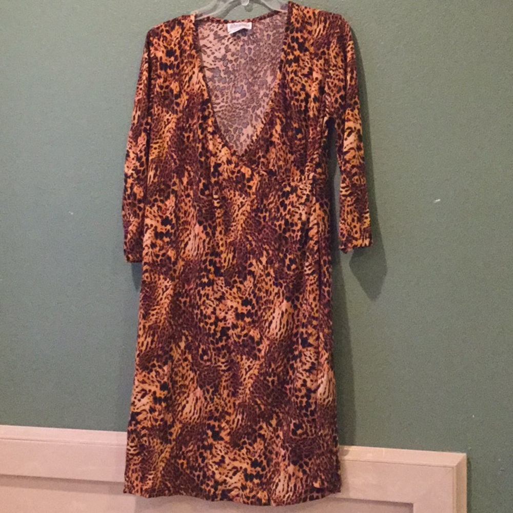 Maternity animal print dress